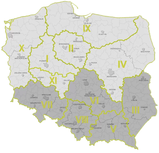 Mapa regionów